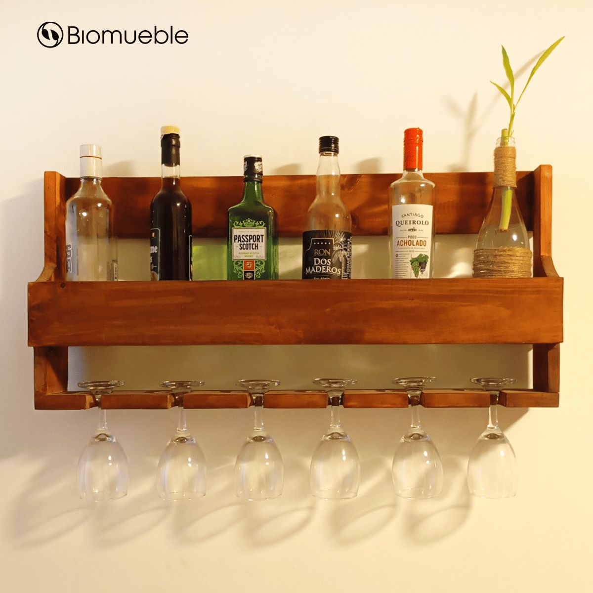 GENERICO - BAR LUCCHI de madera reciclada de Pallets acabado Cedro