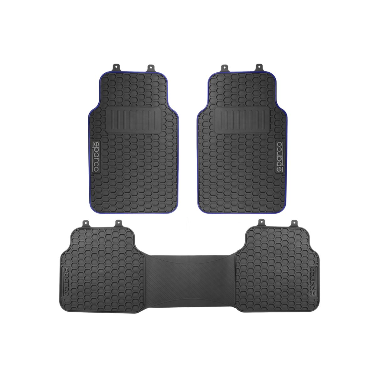 SPARCO - Piso Sparco Jebe Pesado 3 Pcs SPF500BL