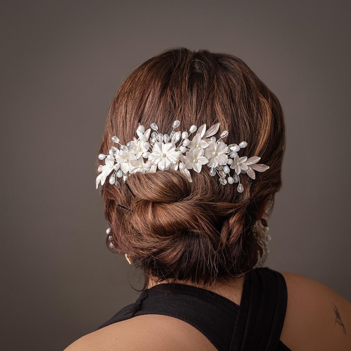 ANADE HANDMADE - TOCADO TIARA ACCESORIO PARA NOVIA