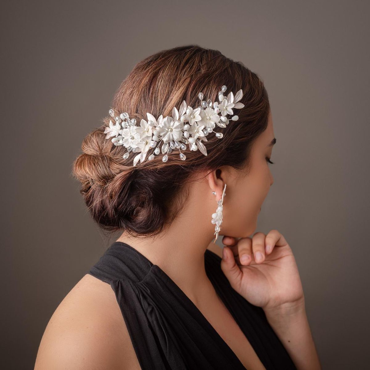 ANADE HANDMADE - TOCADO TIARA ACCESORIO PARA NOVIA