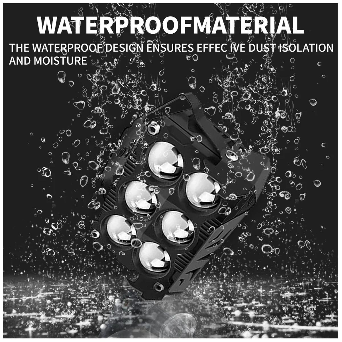 GENERICO - Par Luces LED Dual Color 6x6 50000LM Impermeables auto moto