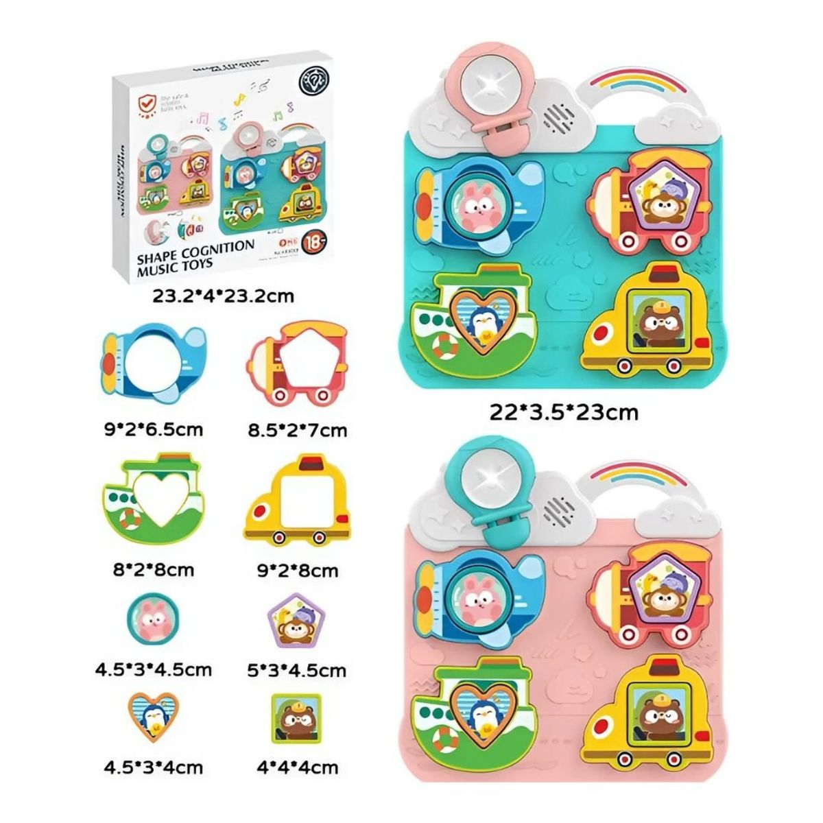 GENERICO - Tablero Musical Rosa Encaje Y Clasificación Para Bebé