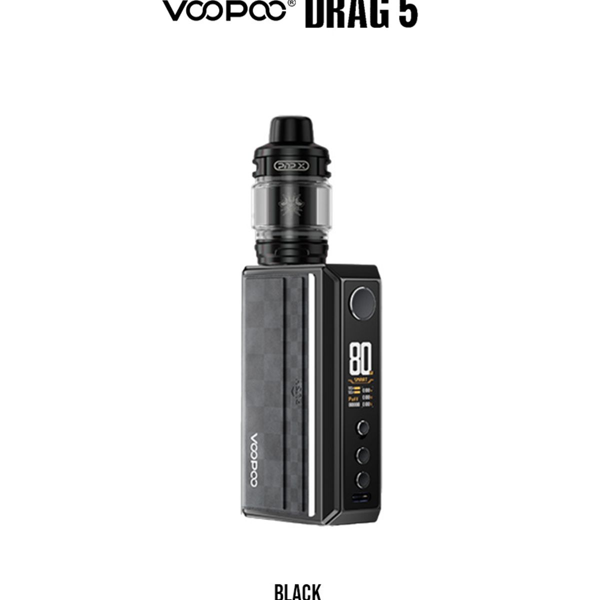 VOOPOO - Drag 5 Kit VOOPOO 177W 5,5 ML Uforce-X Tank - Diseño: BLACK