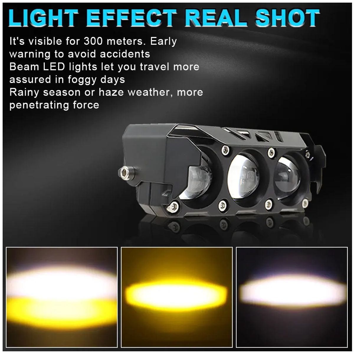 GENERICO - Par Faros Led GZ 4x4 Doble Color Con Estrobo