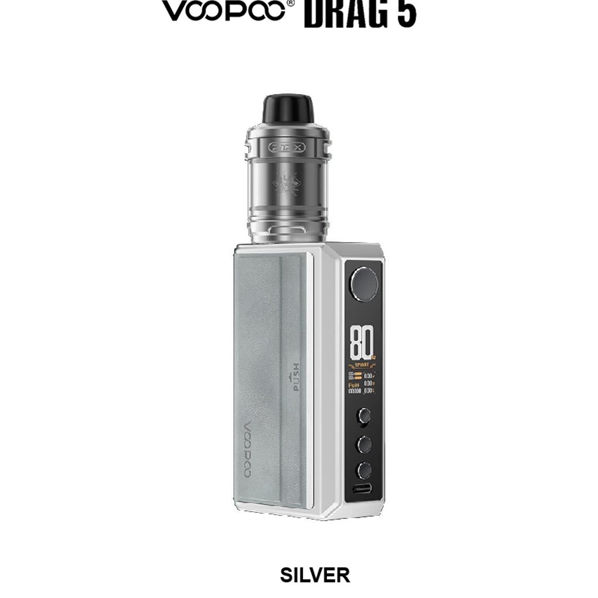 VOOPOO - Drag 5 Kit VOOPOO 177W 5,5 ML Uforce-X Tank - Diseño: SILVER