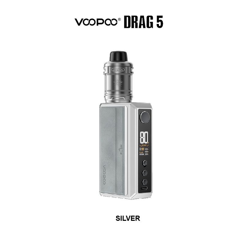 VOOPOO - Drag 5 Kit VOOPOO 177W 5,5 ML Uforce-X Tank - Diseño: SILVER