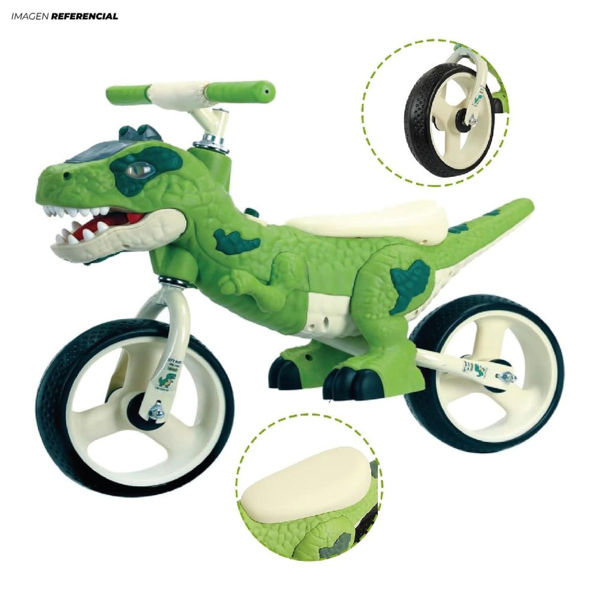 GENERICO - Triciclo Estilo Dinosaurio Divertido con 3 Ruedas