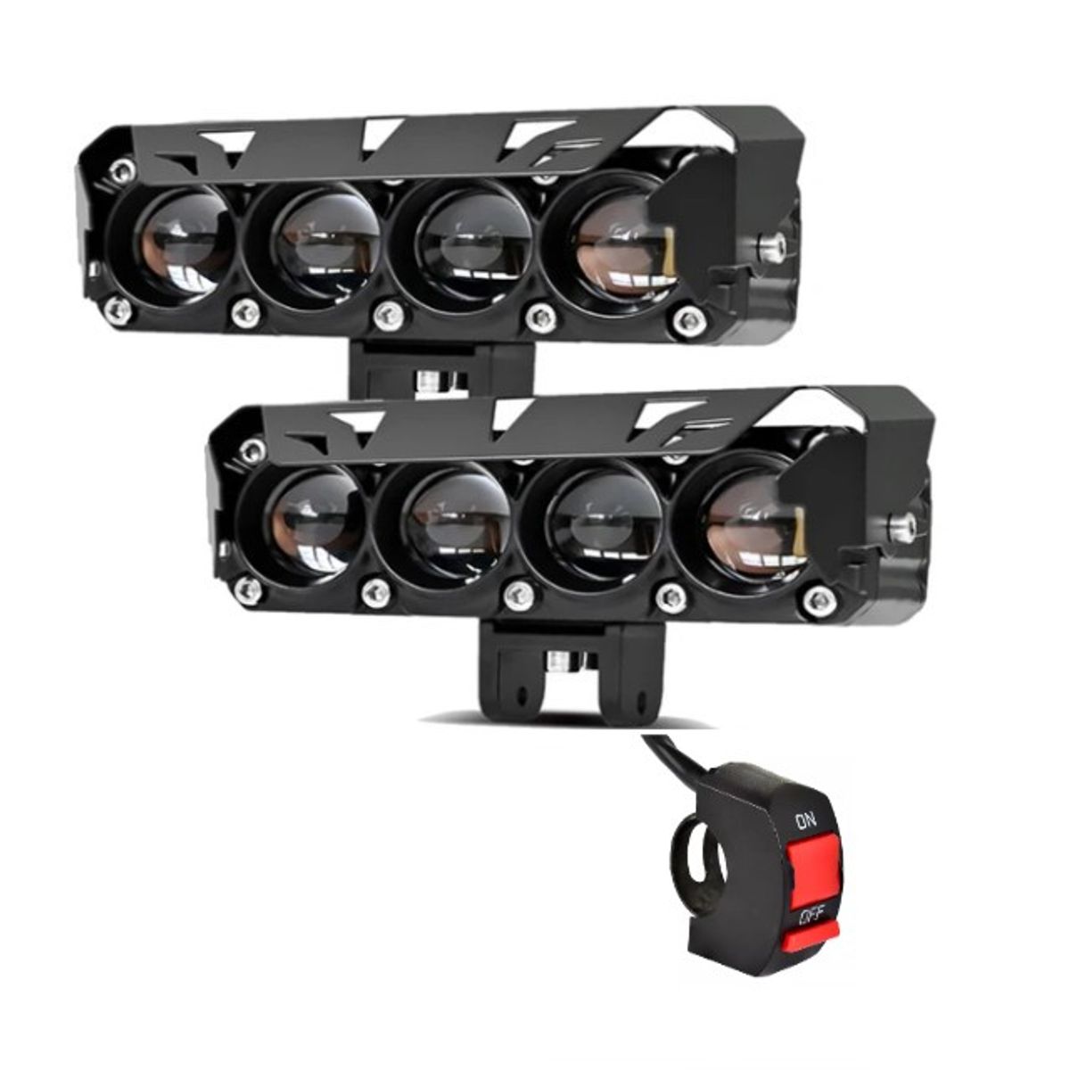 GENERICO - Par Faros Led GZ 4x4 Doble Color Alta Baja 42000lm