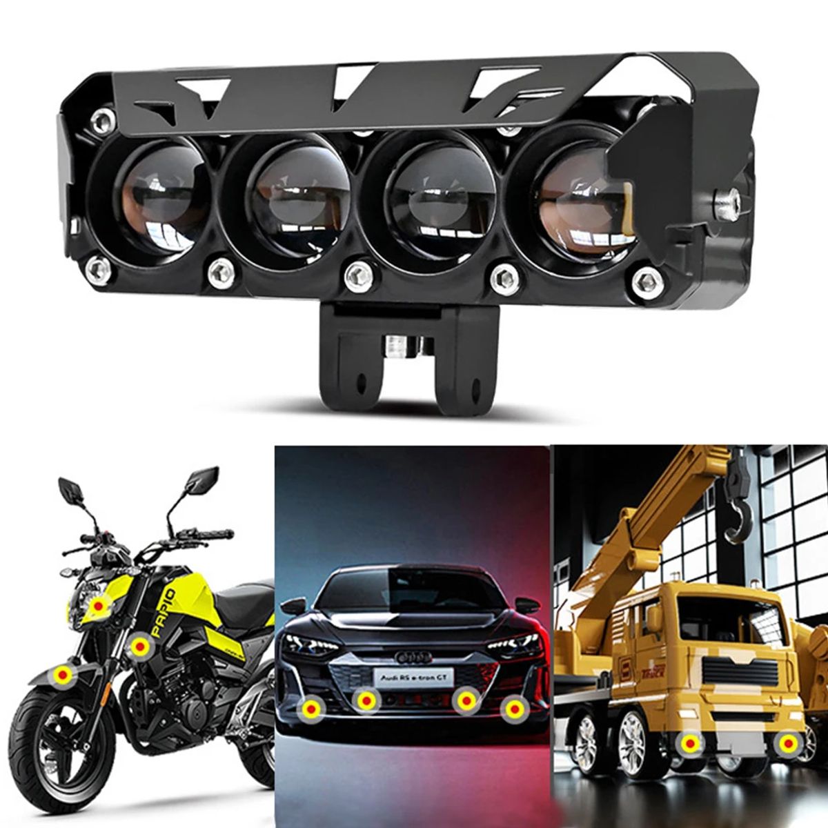 GENERICO - Par Faros Led GZ 4x4 Doble Color Alta Baja 42000lm