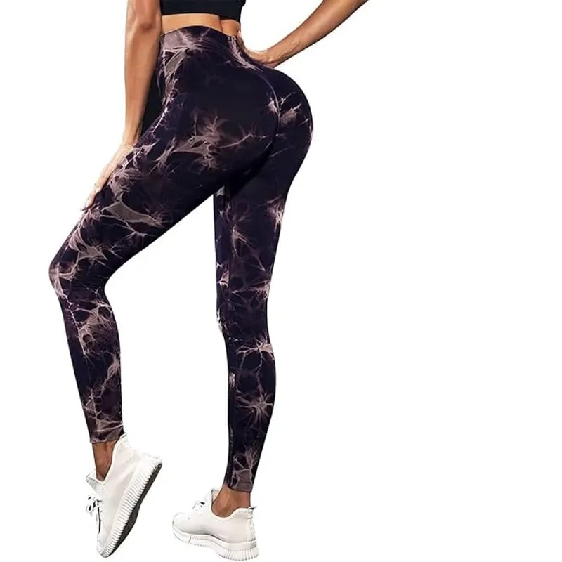 GENERICO - Leggins Deportivo Levanta Cola Tie Dye Gym Yoga Tiro Alto