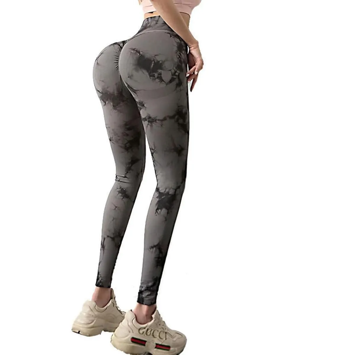 GENERICO - Leggins Deportivo Levanta Cola Tie Dye Gym Yoga Tiro Alto