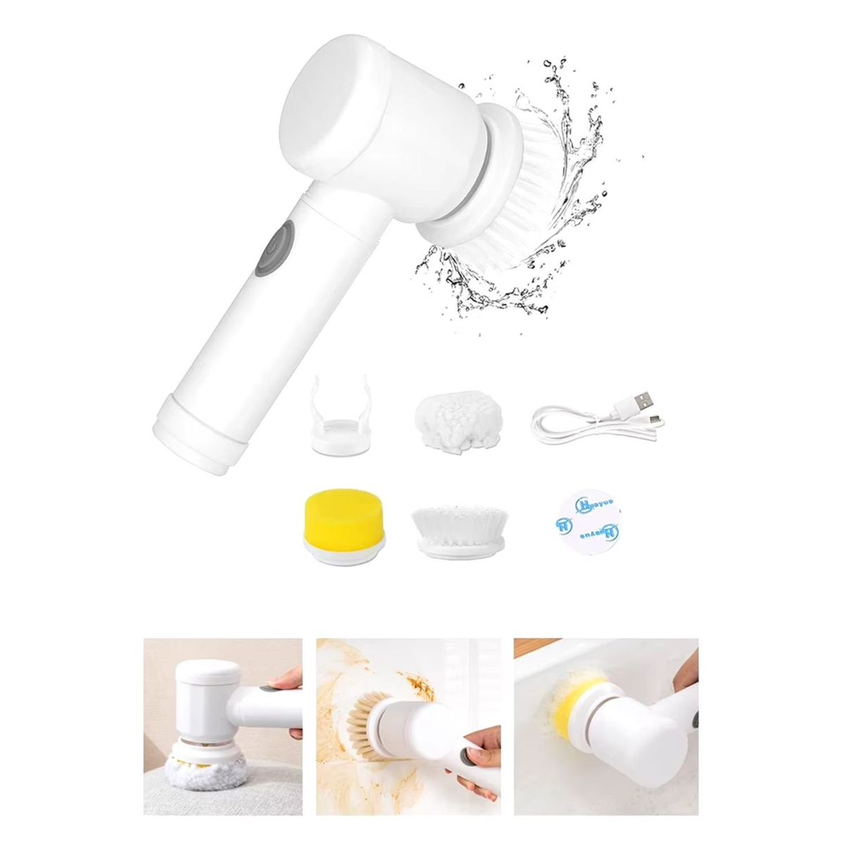 GENERICO - Cepillo Electrico para Limpieza Multiuso