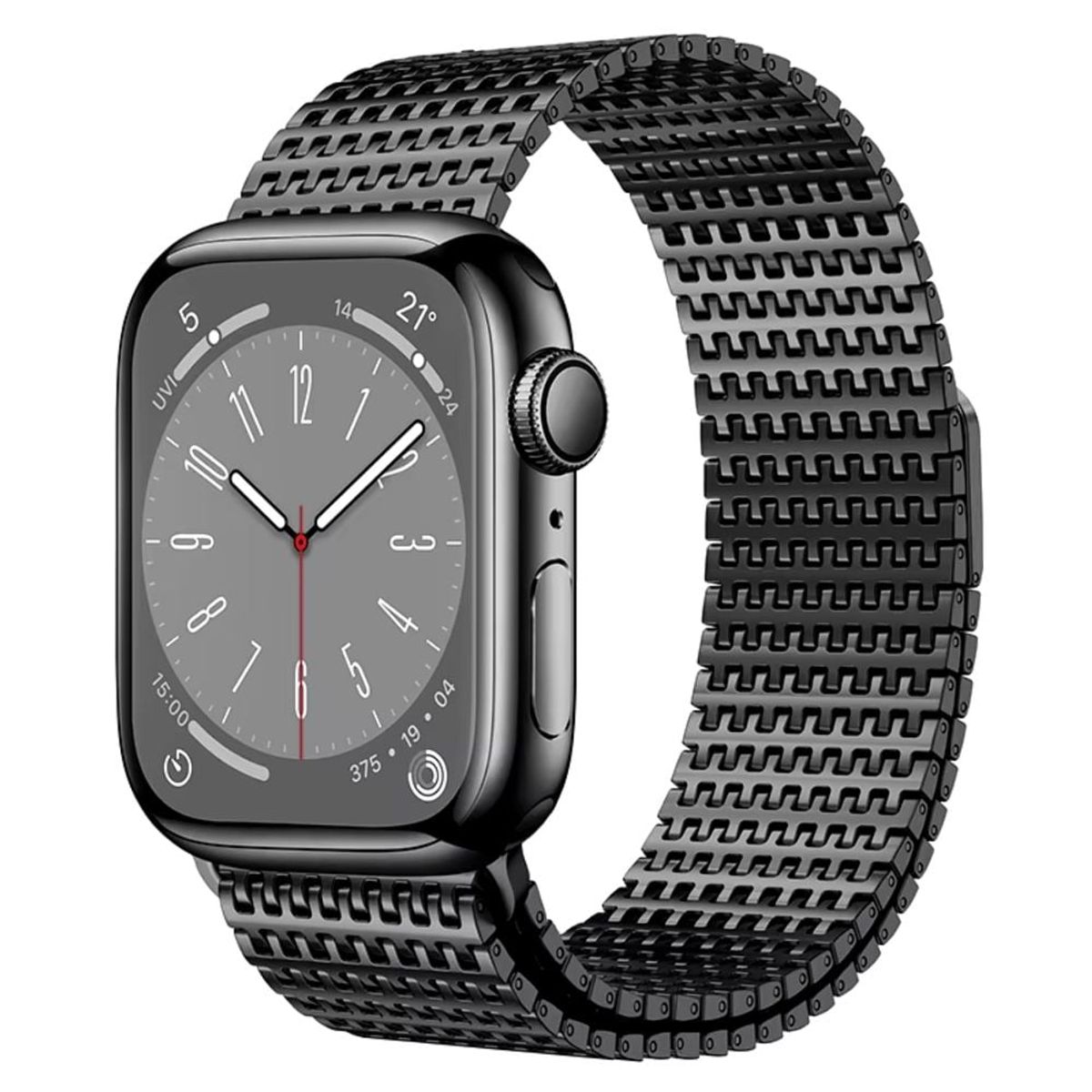 OEM - Correa Acero Milanese Loop Malla para Apple Watch Negro 44-45-46-49mm