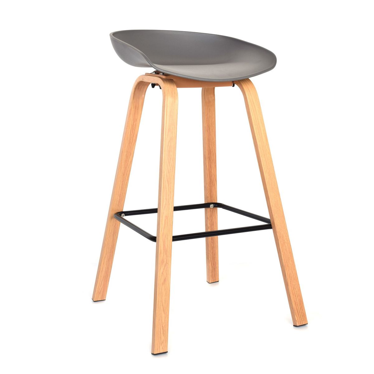 BONNO - Set X 3 Banco Para Bar Misuri Gris Bonno