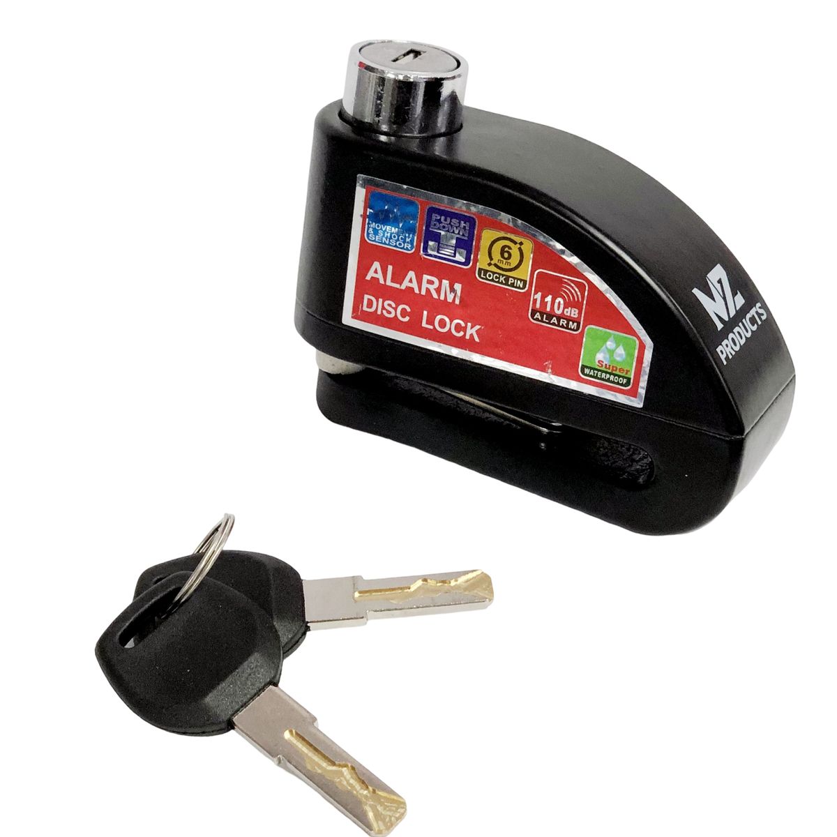 GENERICO - Candado De Disco Con Alarma Llave Plana