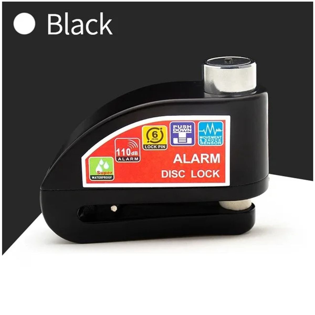 GENERICO - Candado De Disco Con Alarma Llave Plana