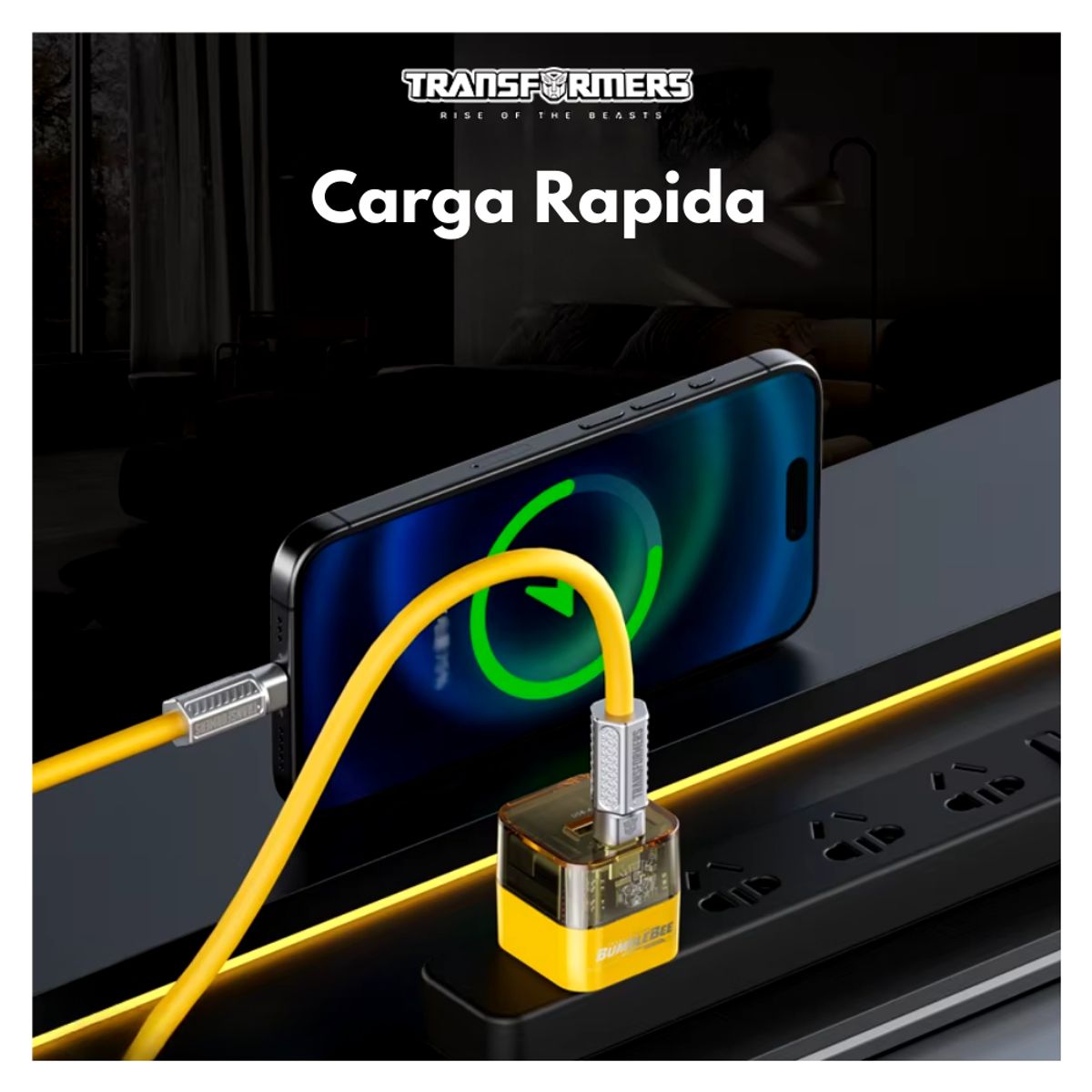 TRANSFORMERS - Cargador Transformers TF-K05 de 20W Carga Rápida USB-C y USB-A