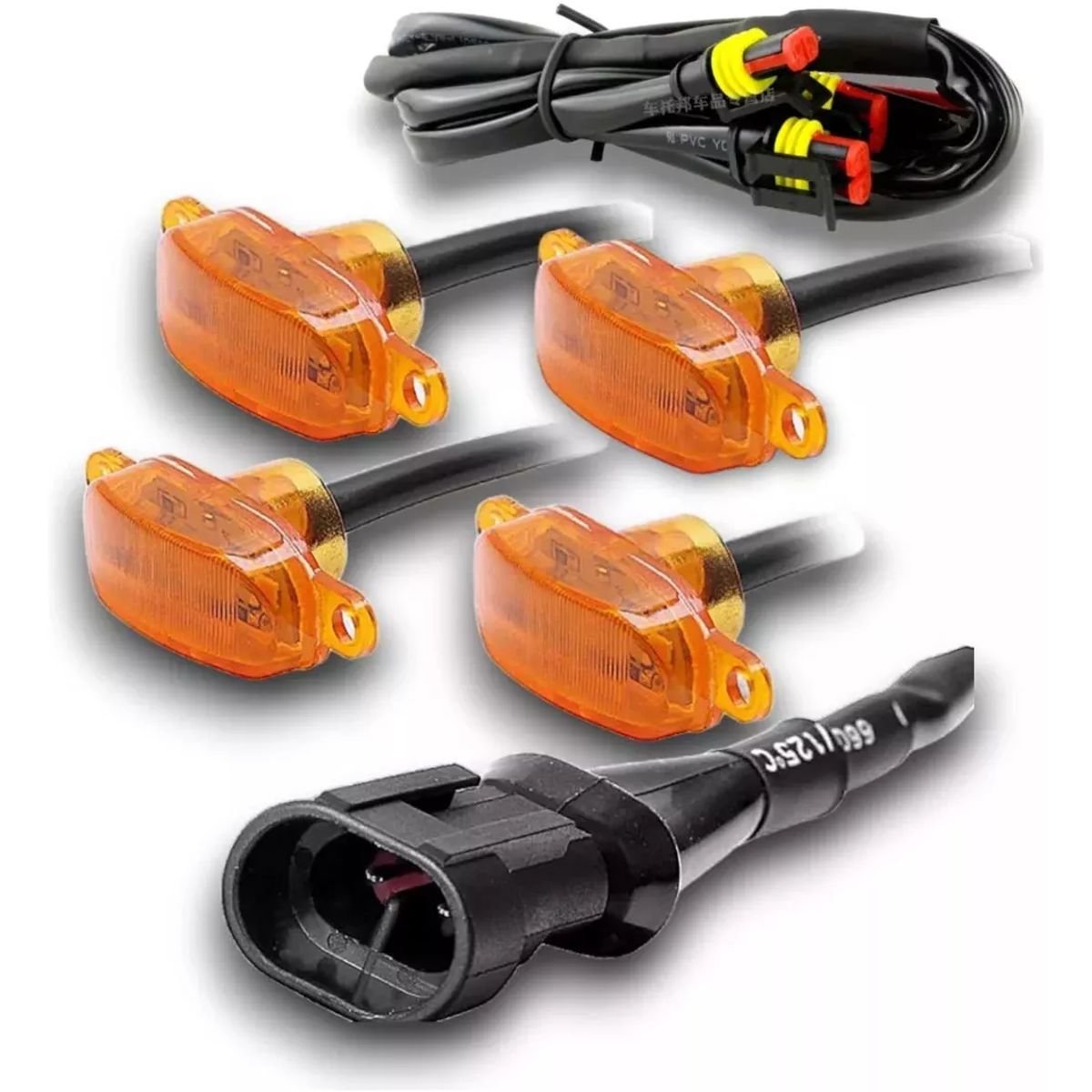 GENERICO - LED de parrilla rejilla 4 piezas delantera ámbar