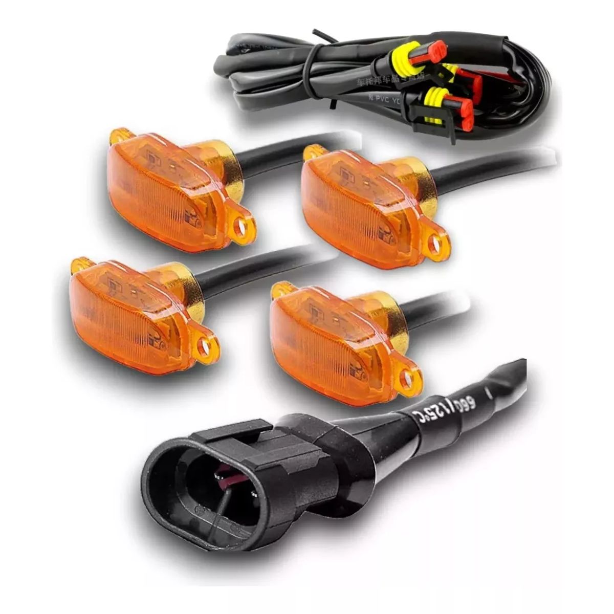 GENERICO - LED de parrilla rejilla 4 piezas delantera ámbar