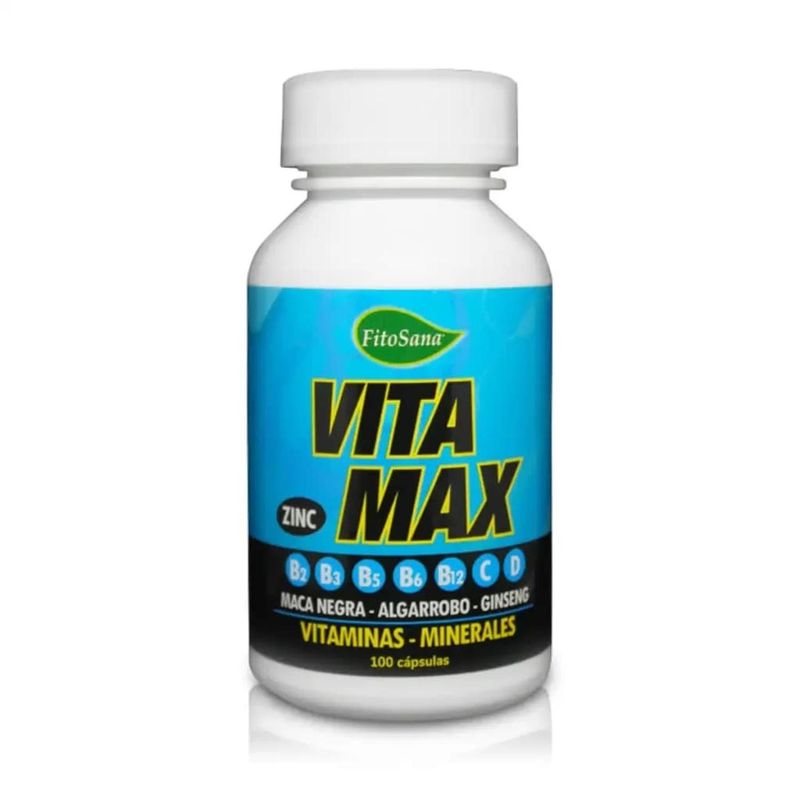 FITOSANA - VitaMax 100 Cápsulas - Vitaminas B C D y Zinc