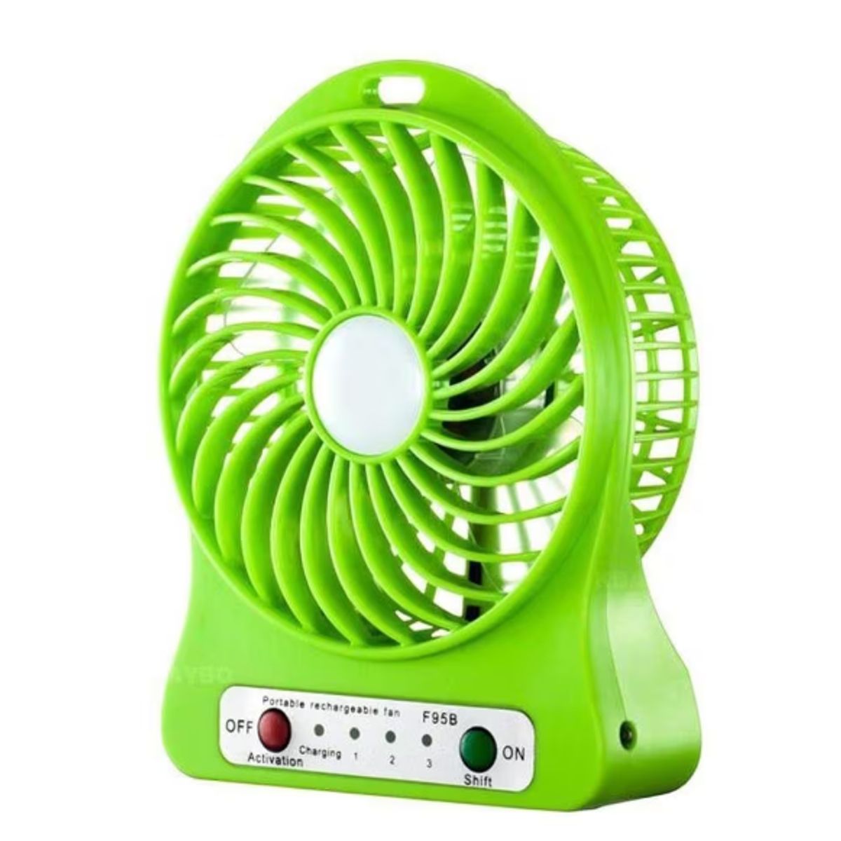 Ventilador portatil recargable usb 3 velocidades y luz led, marca GENERICO - Foto Principal