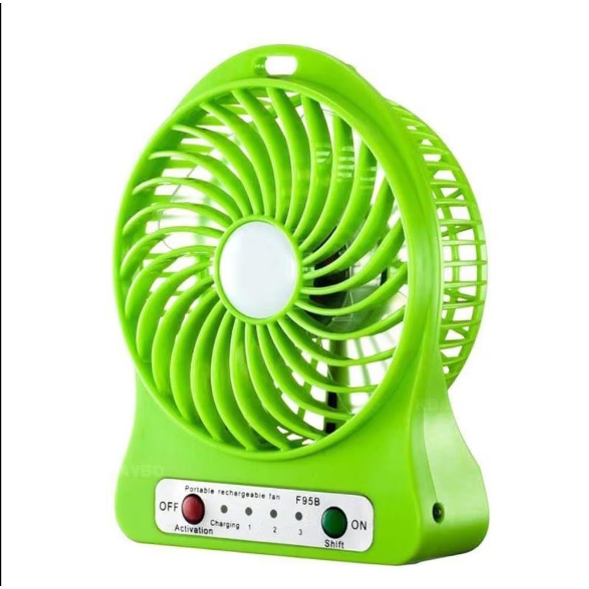 Ventilador portatil recargable usb 3 velocidades y luz led, marca GENERICO - Foto Principal