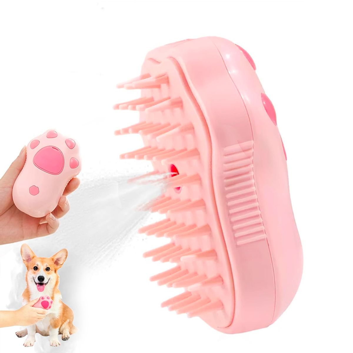 GENERICO - Cepillo de Vapor para Mascotas Quitapelusa - PATITA