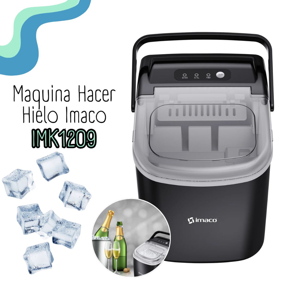 IMACO - Maquina para hacer Cubitos de Hielo Imaco IMK1209