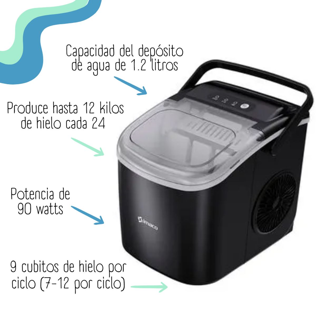 IMACO - Maquina para hacer Cubitos de Hielo Imaco IMK1209