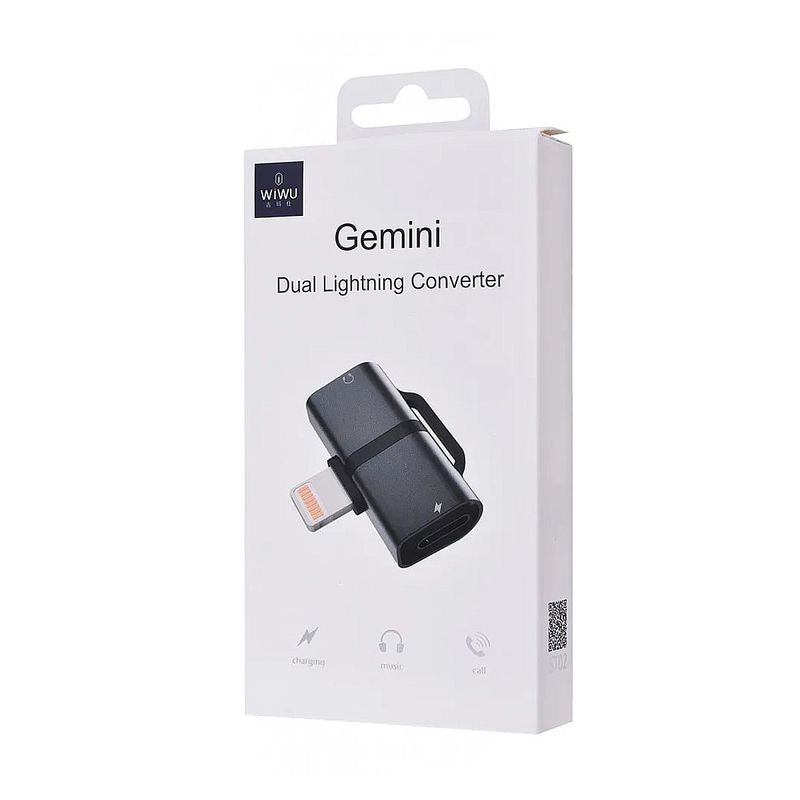 WIWU - ADAPTADOR OTG DUAL LIGHTNING CONVERTER GEMINI WIWU