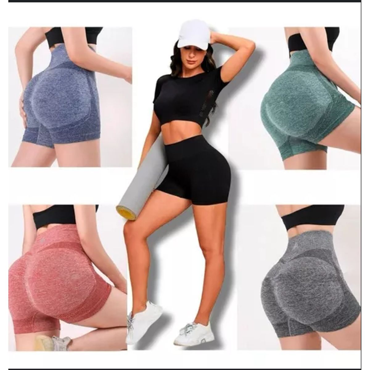 GENERICO - Short Deportivo Push Up Fajero Moldeador para gym  Yoga