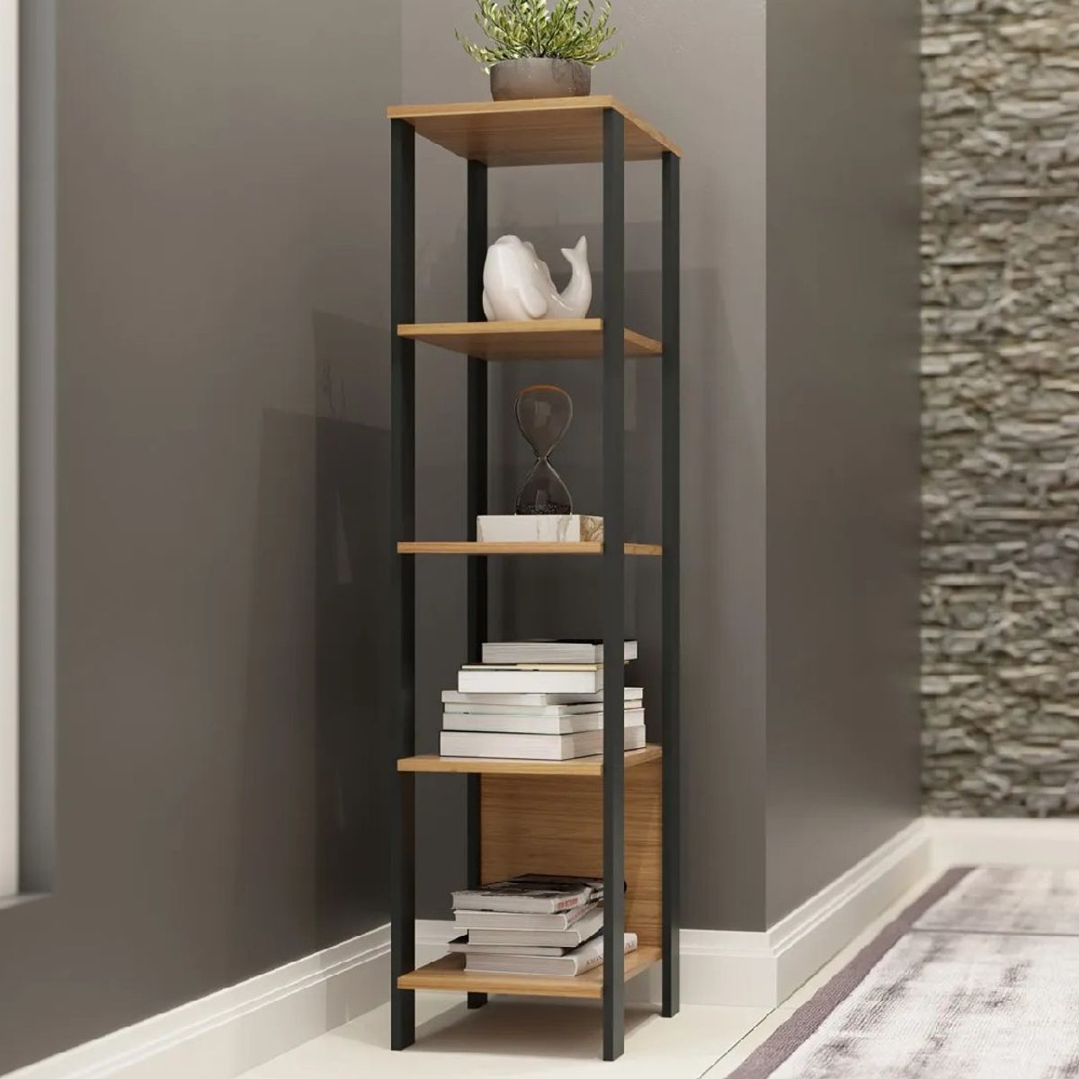 NACION MUEBLES - Estante Nacion Muebles Alonzo Color Panela