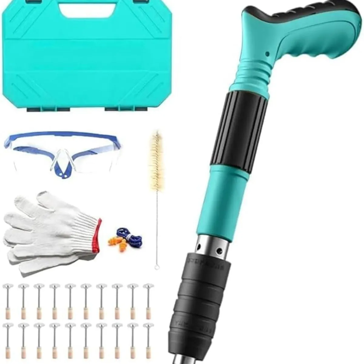 GENERICO - PISTOLA FULMINANTE + 50 CLAVOS AJUSTABLE