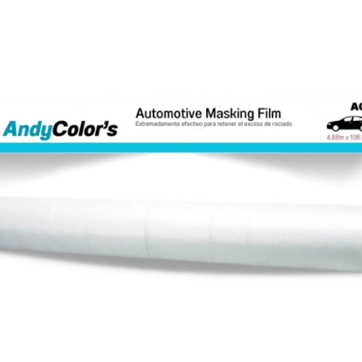 AC - BOBINA DE PLASTICO DE ENMASCARAMIENTO  4.88CM x 106.68M