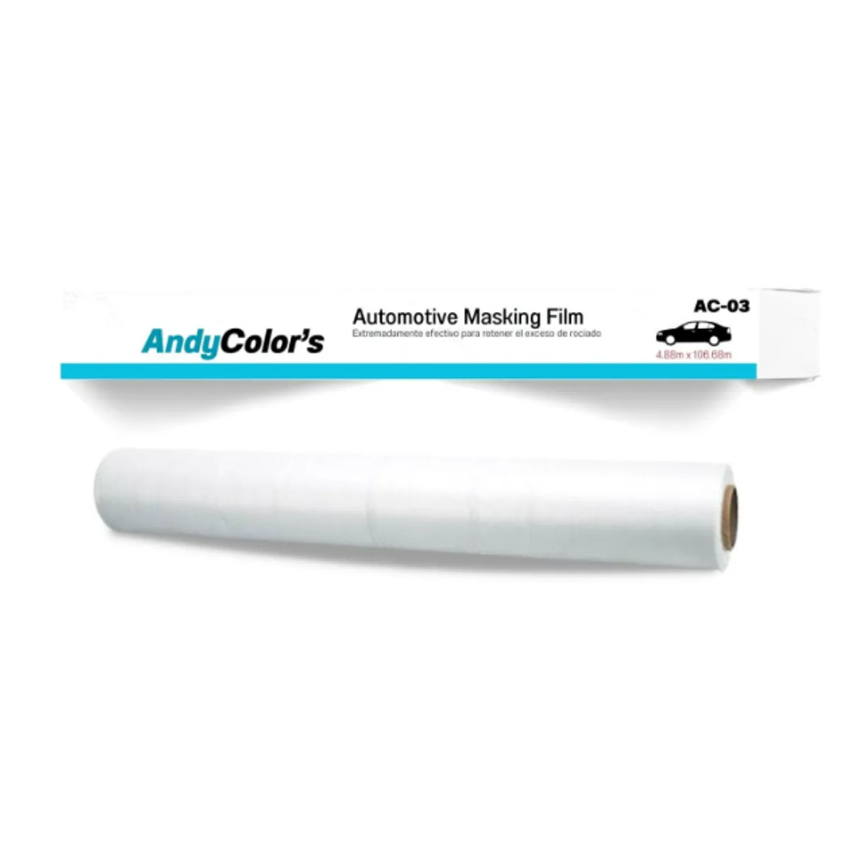 AC - BOBINA DE PLASTICO DE ENMASCARAMIENTO  4.88CM x 106.68M