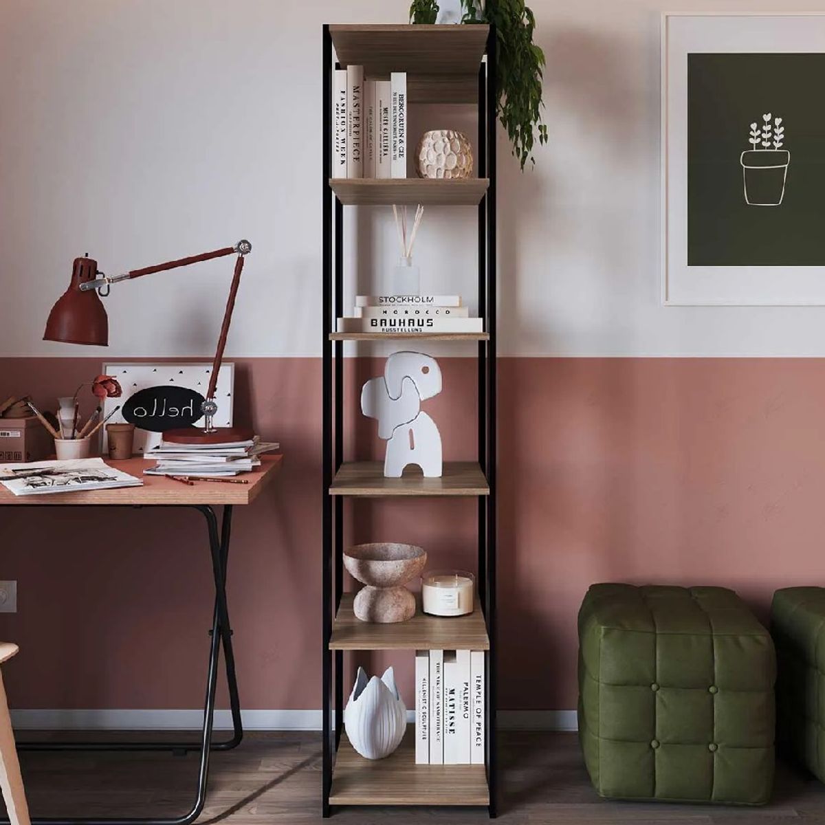 NACION MUEBLES - Estante Nacion Muebles Dante Color Miel