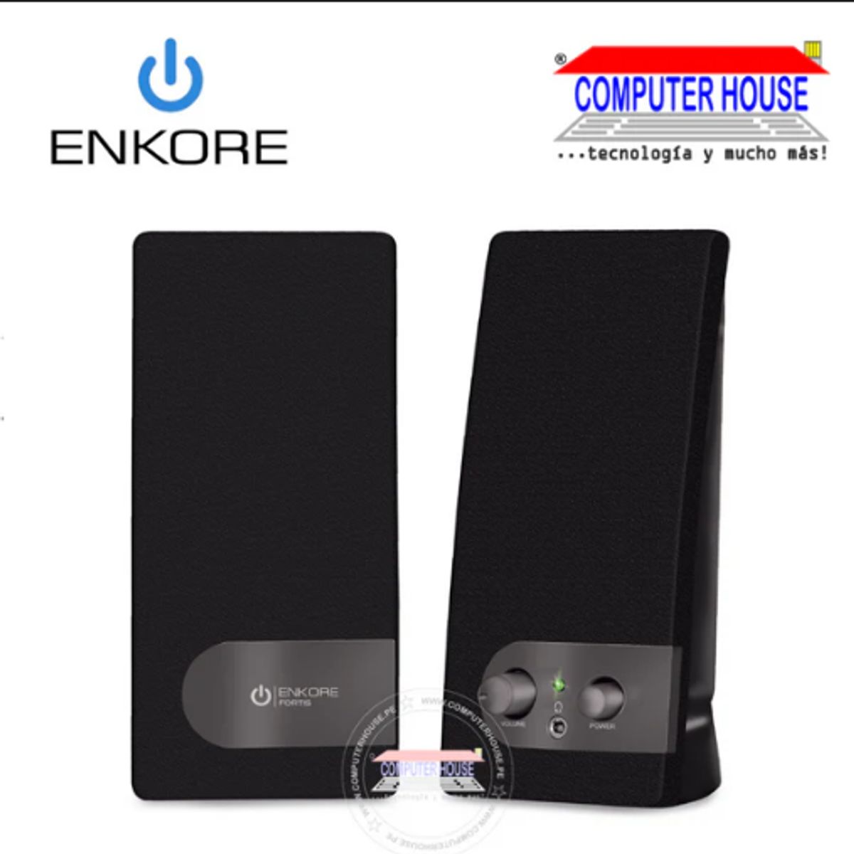 GENERICO - Parlantes 2.0 ENKORE S303 Fortis, Jack 3.5mm.