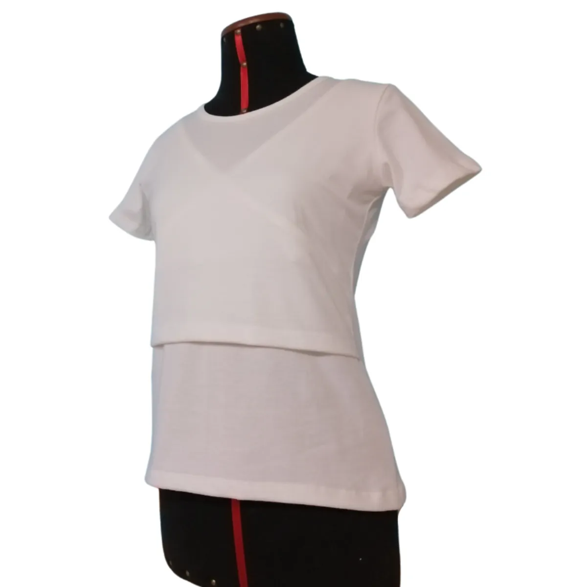 GENERICO - Polo básico de lactancia color perla