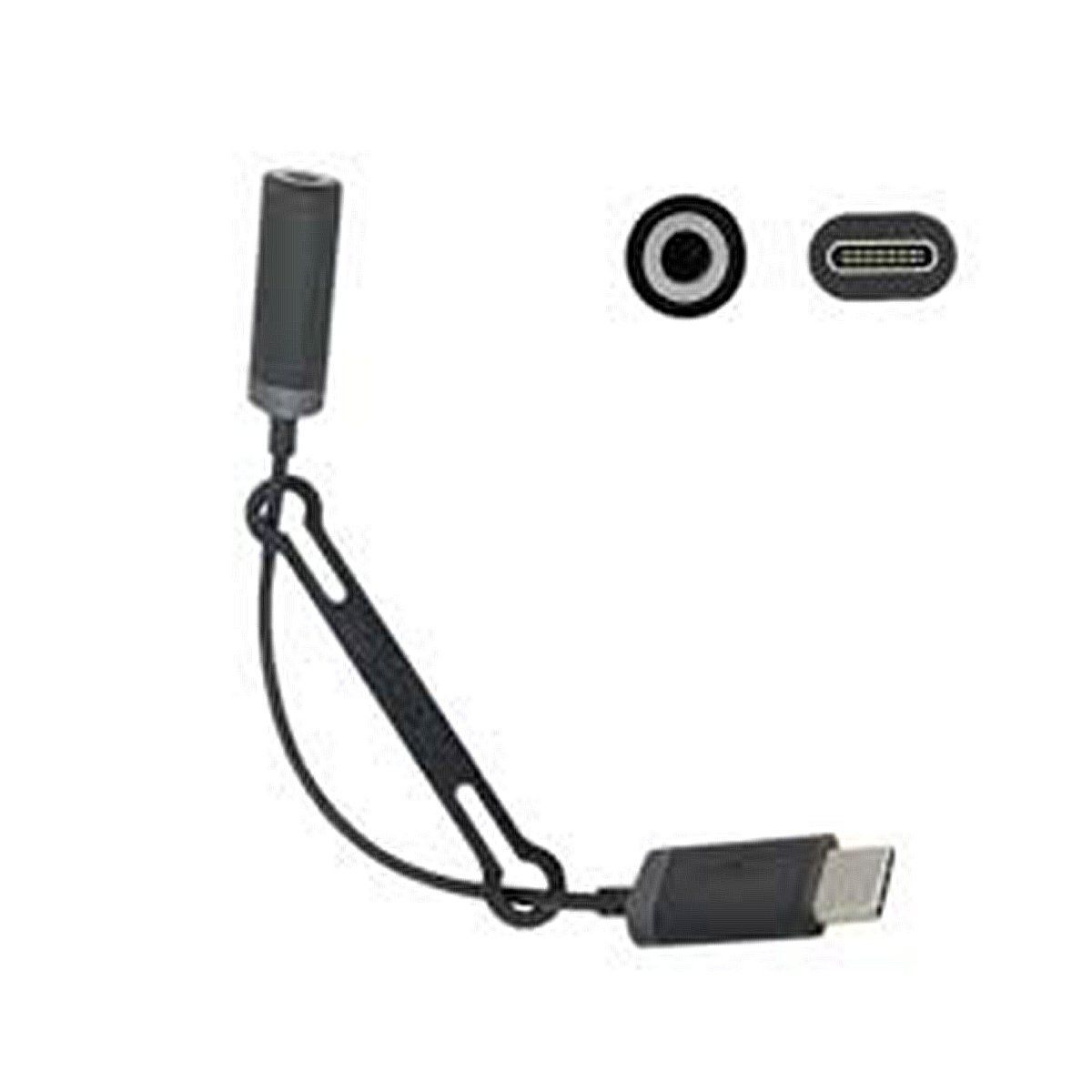 GENERICO - ADAPTADOR CABLE DE ENTRADA TIPO C A JACK 3.5 MM negro