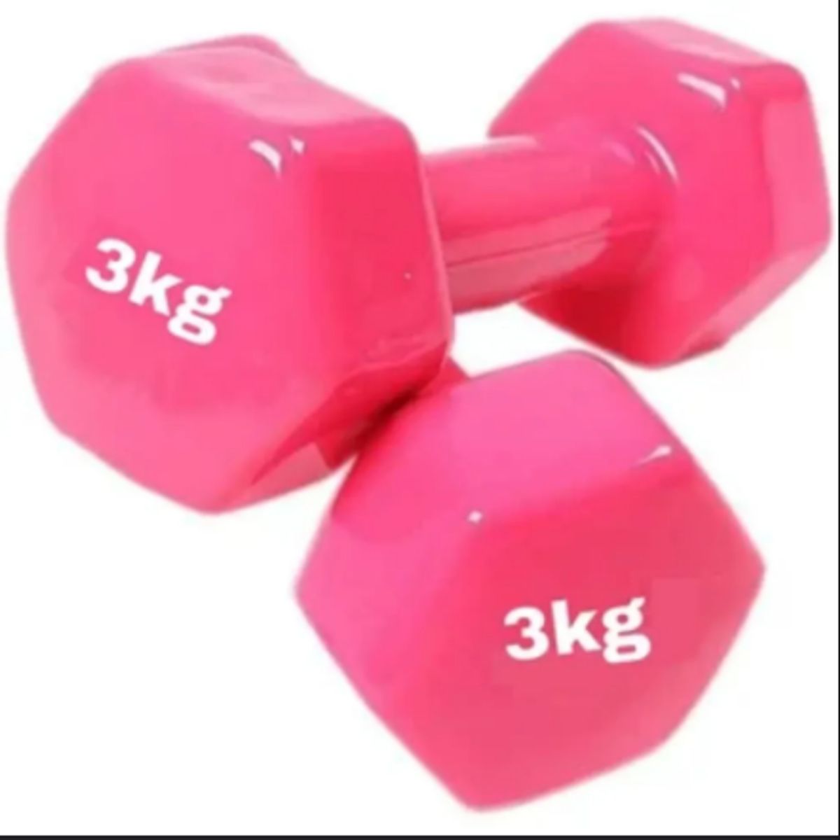 GENERICO - Pesas Neopreno 3kg Fitness ROSADO