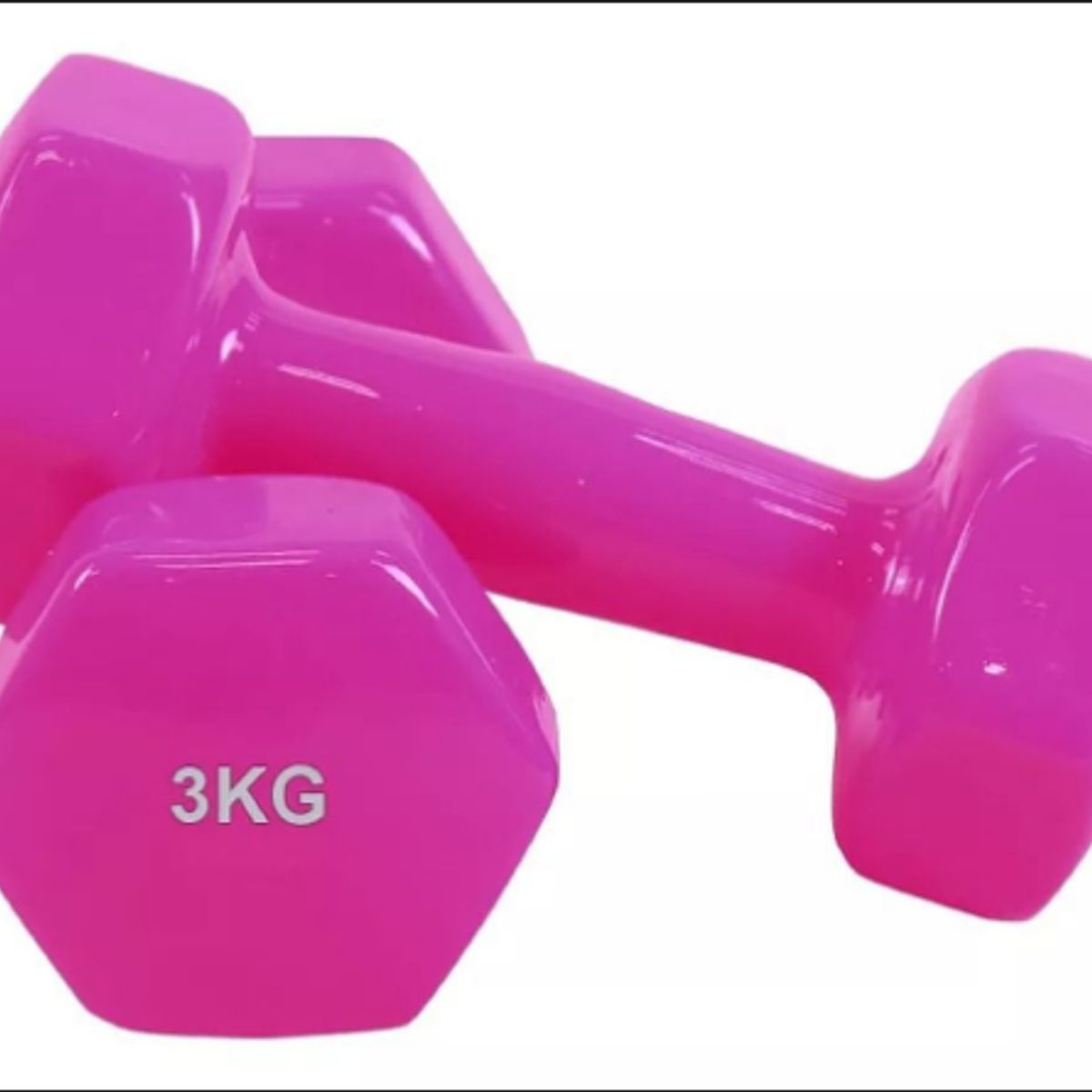 GENERICO - Pesas Neopreno 3kg Fitness ROSADO