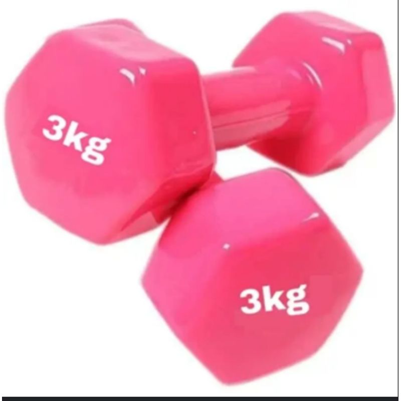 GENERICO - Pesas Neopreno 3kg Fitness ROSADO