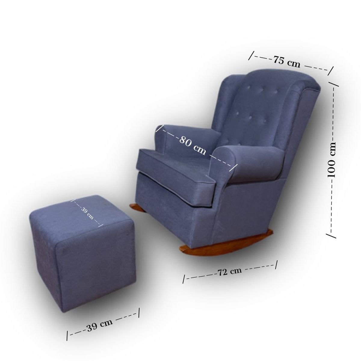 NO LOGO - Mecedora de Lactancia CAPRI color Gris