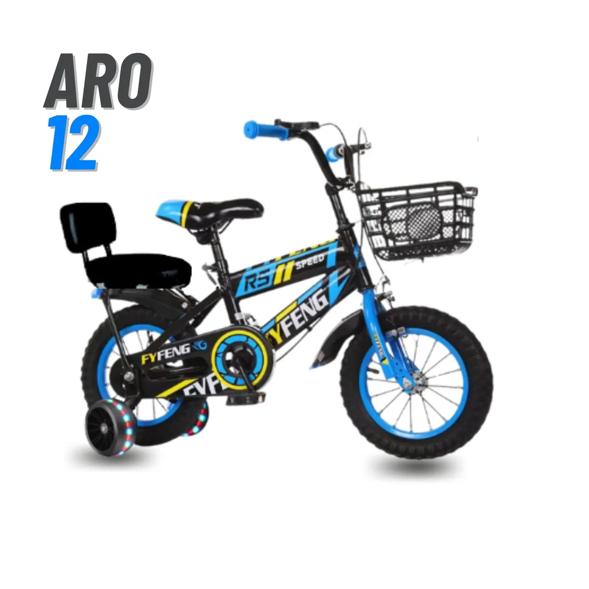 GENERICO - Bicicleta Infantil FYFENG Aro 12 con doble asiento para niño