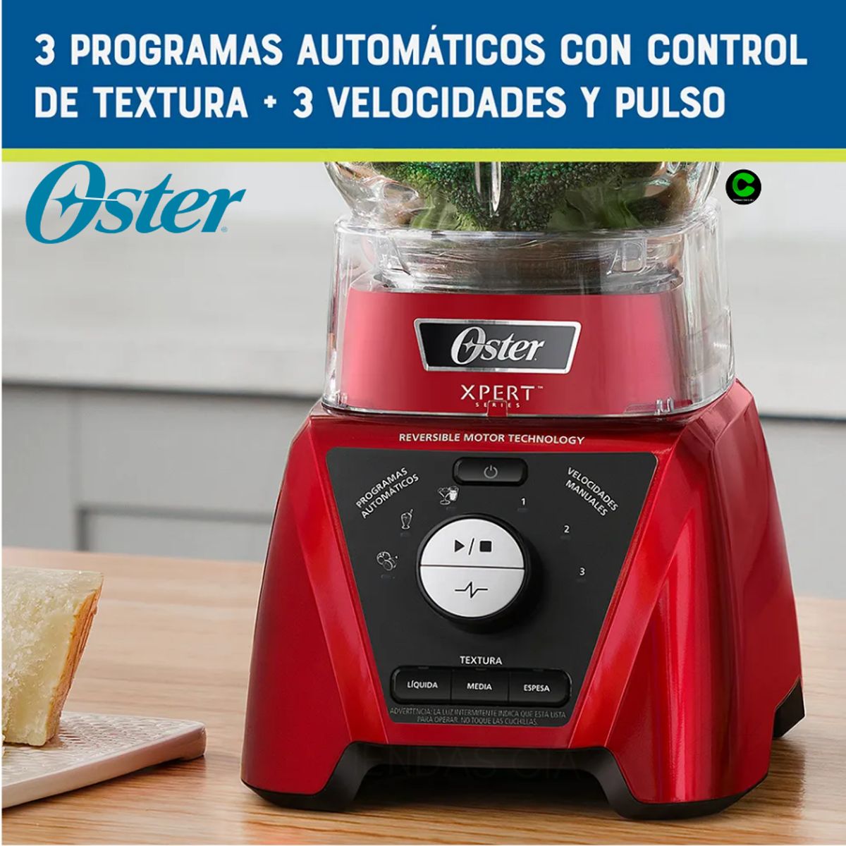 OSTER - Licuadora Xpert Series Oster®con control de textura BLST3B RPG Roja