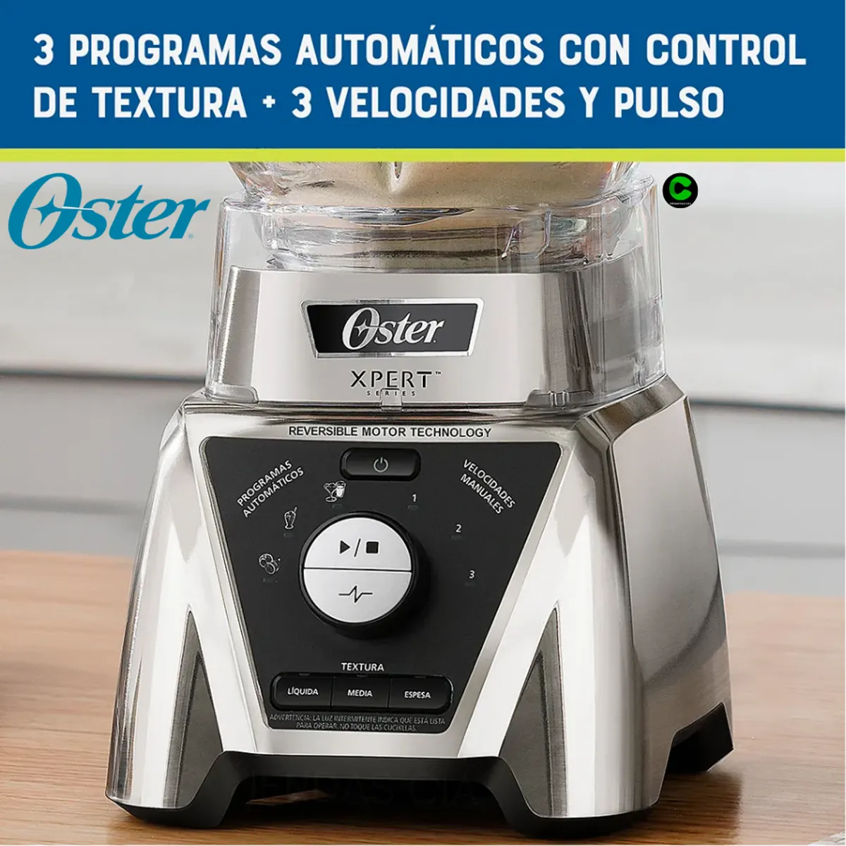 OSTER - Licuadora Xpert Series™ niquelada con control de textura BLST3B CPG