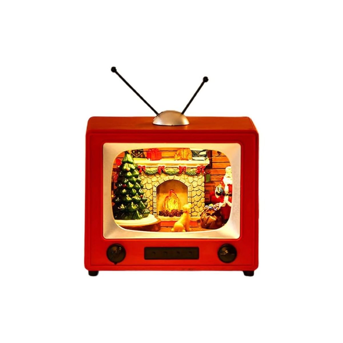 GENERICO - Adorno Lampara TV musical de Mesa Navidad luz LED giratoria