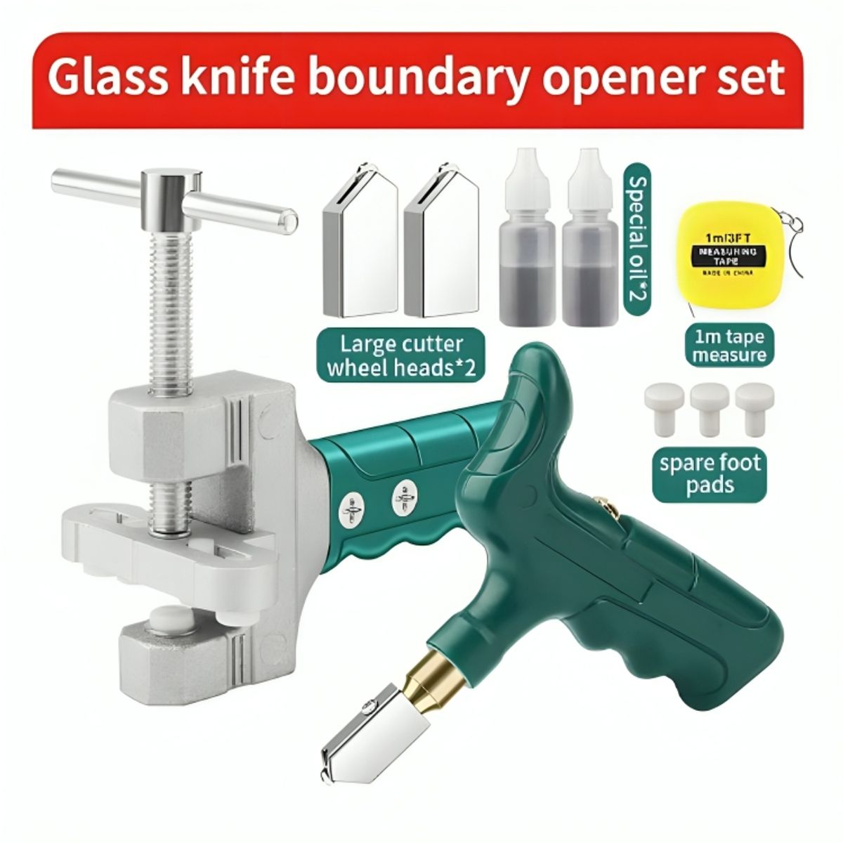 GENERICO - Kit Cortador Manual de Vidrio y Cerámicas