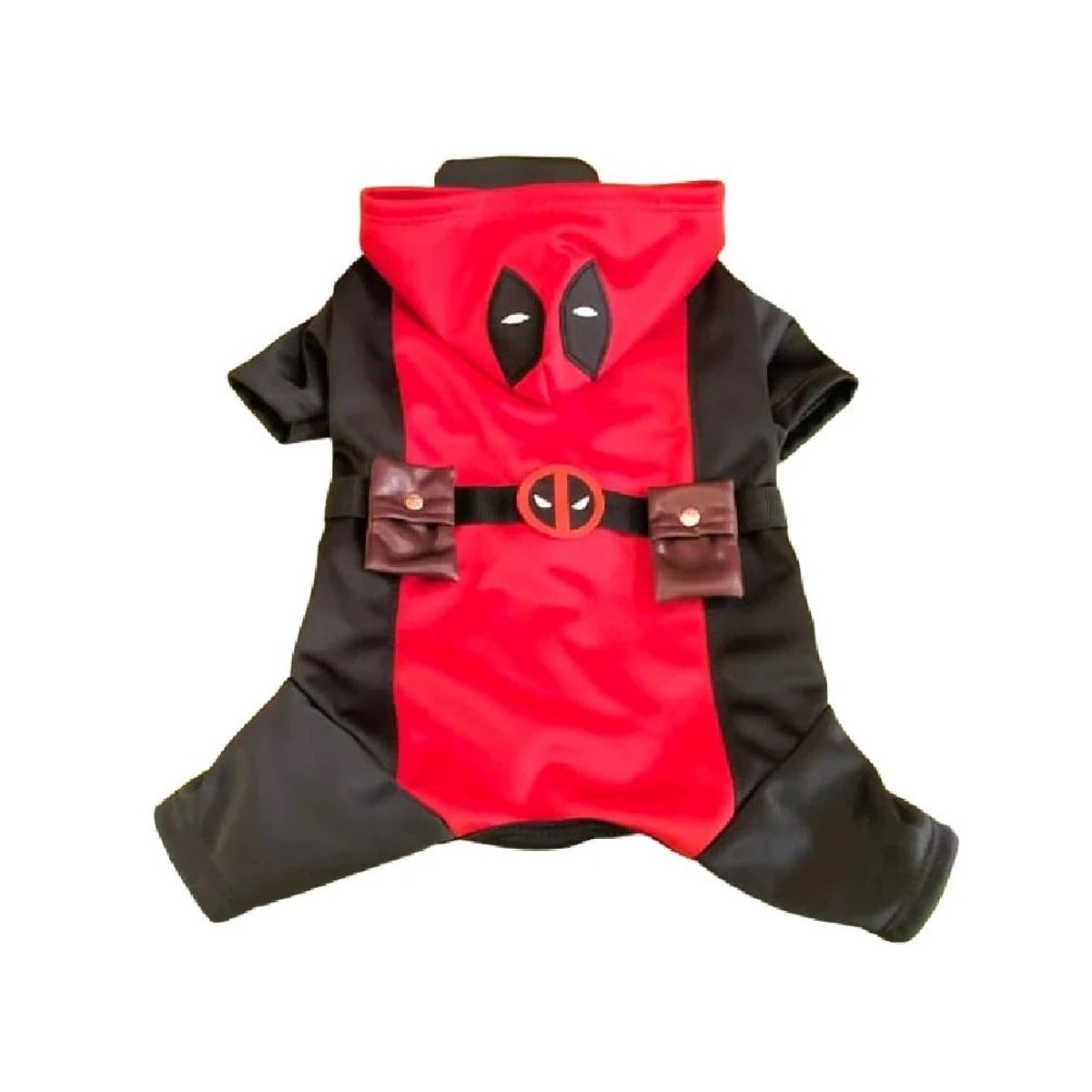 GENERICO - Disfraz Halloween mascotas perro y gato Deadpool talla 1