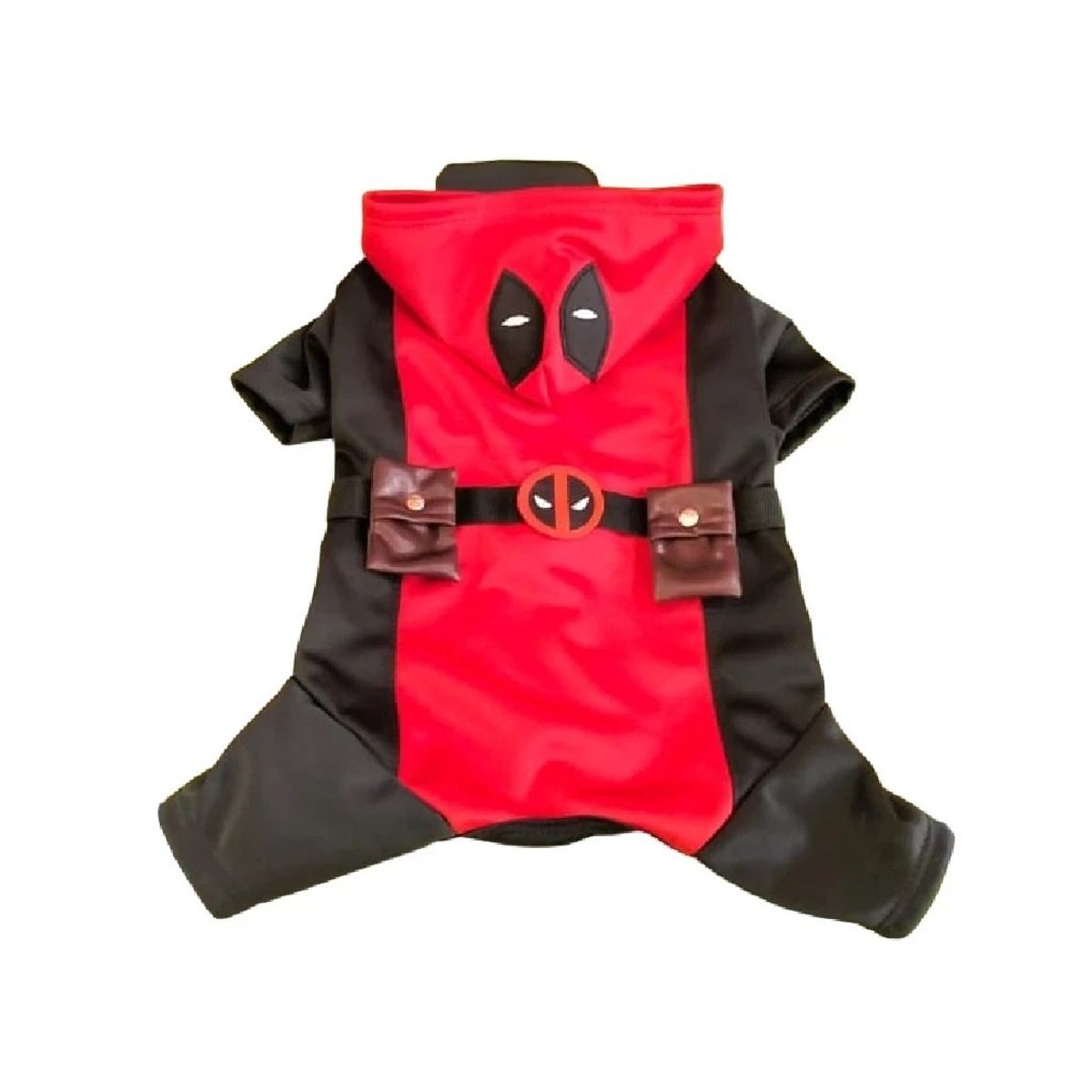 GENERICO - Disfraz Halloween mascotas perro y gato Deadpool talla 1